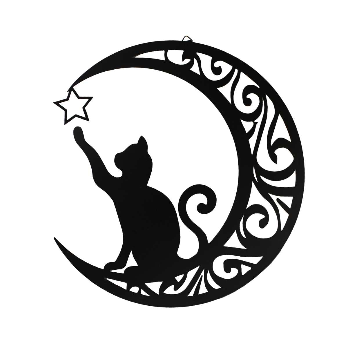 Moon with Cat Wall Art