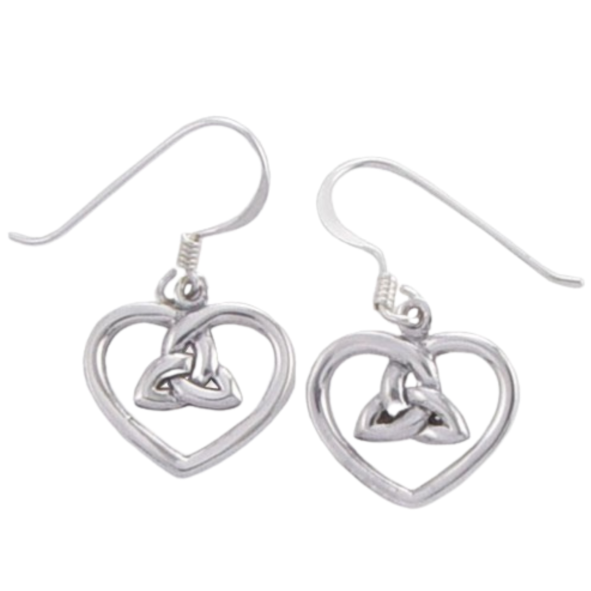Trinity Knot in a Heart Dangle Earring