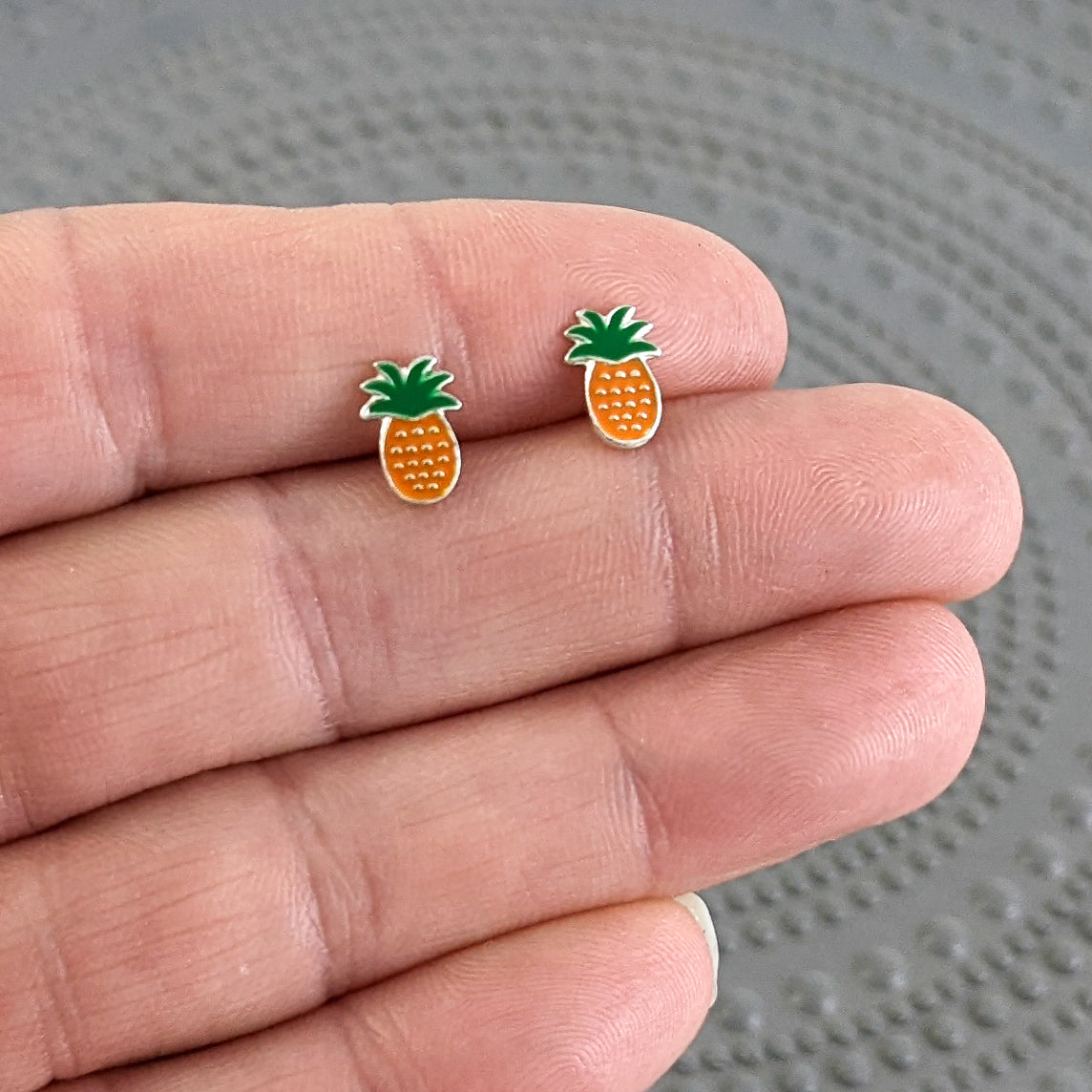 Small Colourful Pineapple Earrings