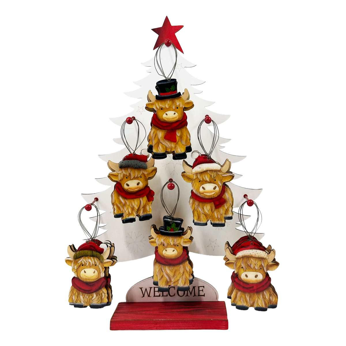 Highland Cow Glossy Ornament