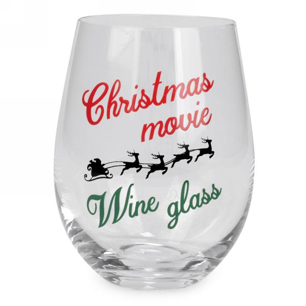 Christmas Movie Wine Glass