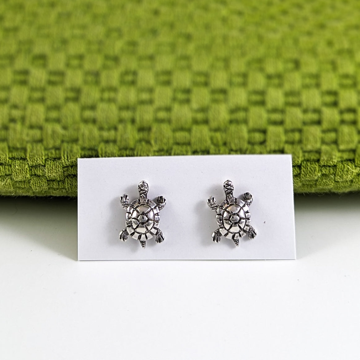 Running Turtles Silver Earrings
