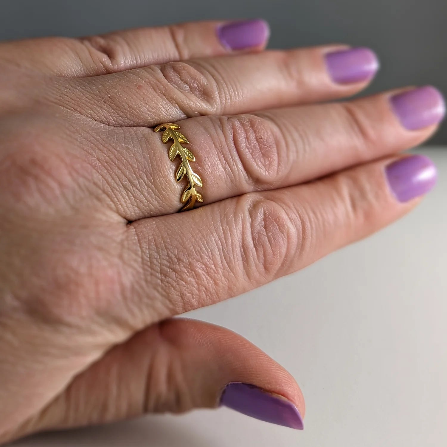 Leaf Ring-Gold Plated