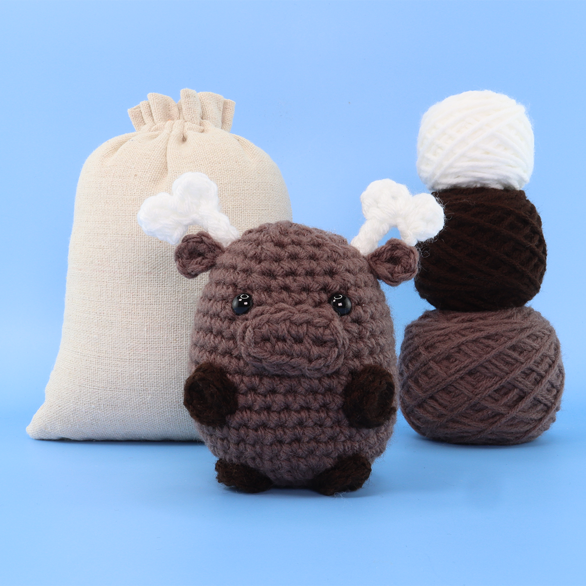 Crochet Kit: Mocha The Moose