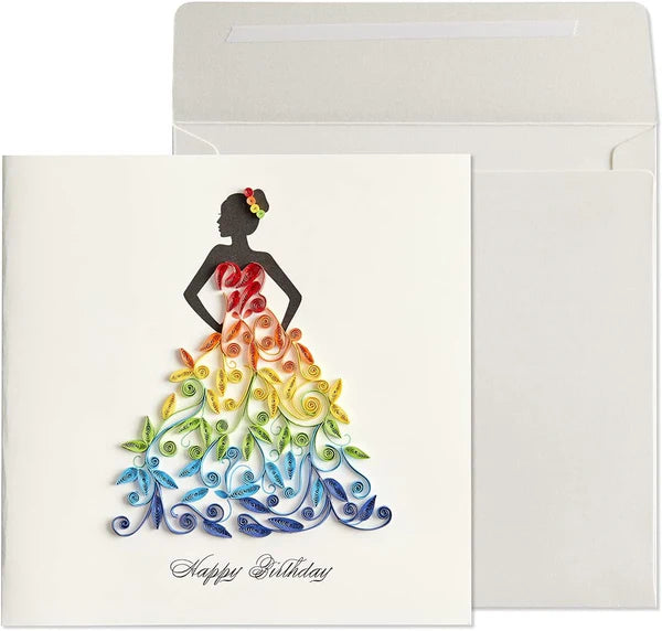 Birthday Card-Rainbow Lady