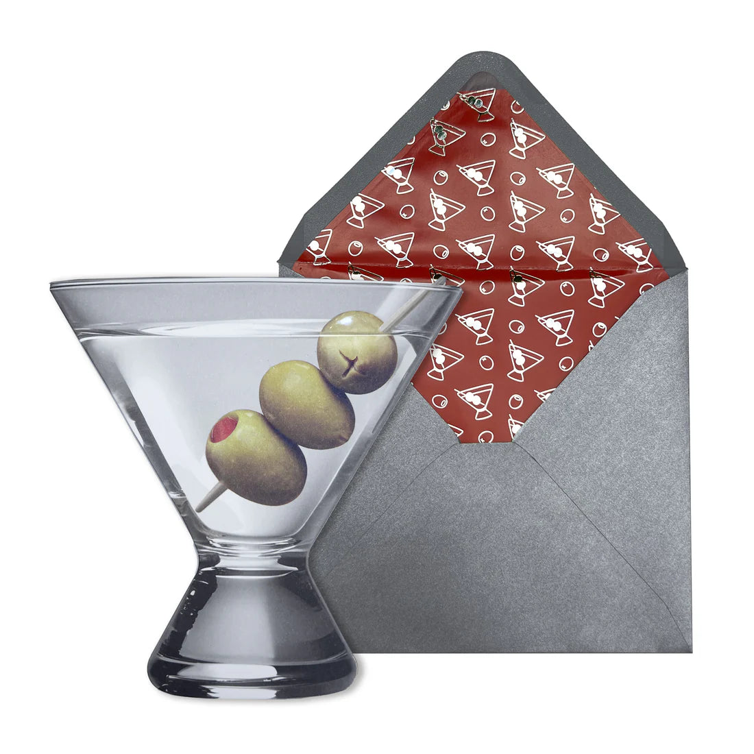 Birthday Card-Die Cut Martini