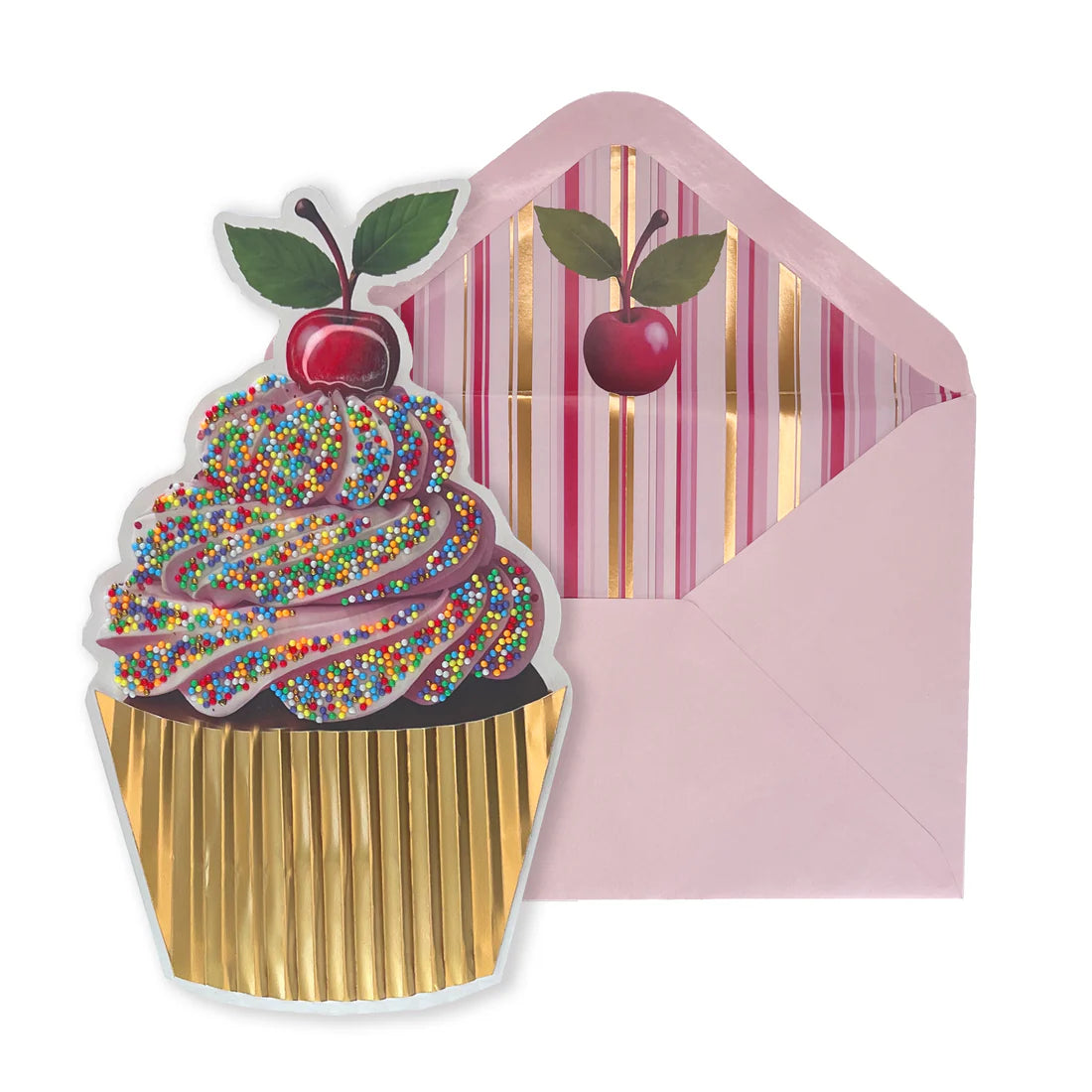Birthday Card-Die-cut Cupcake
