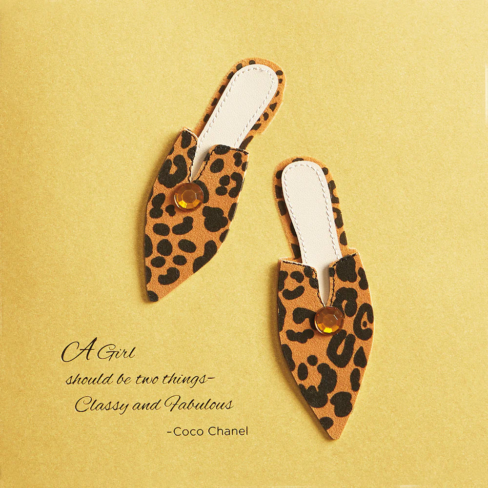 Birthday Card-Leopard Mules