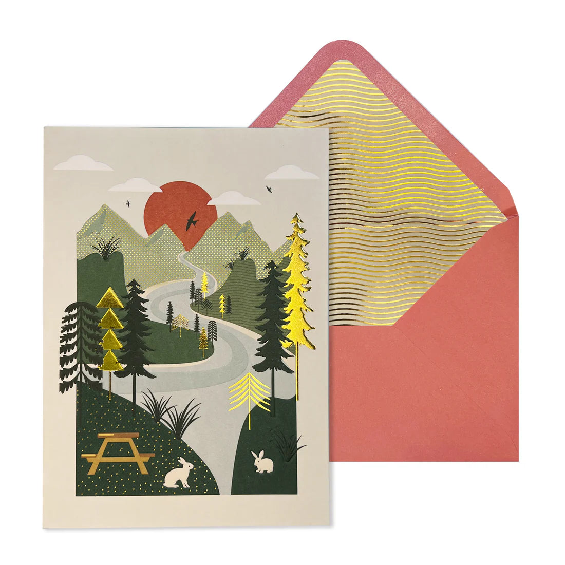 Forest with Stream Blank Card