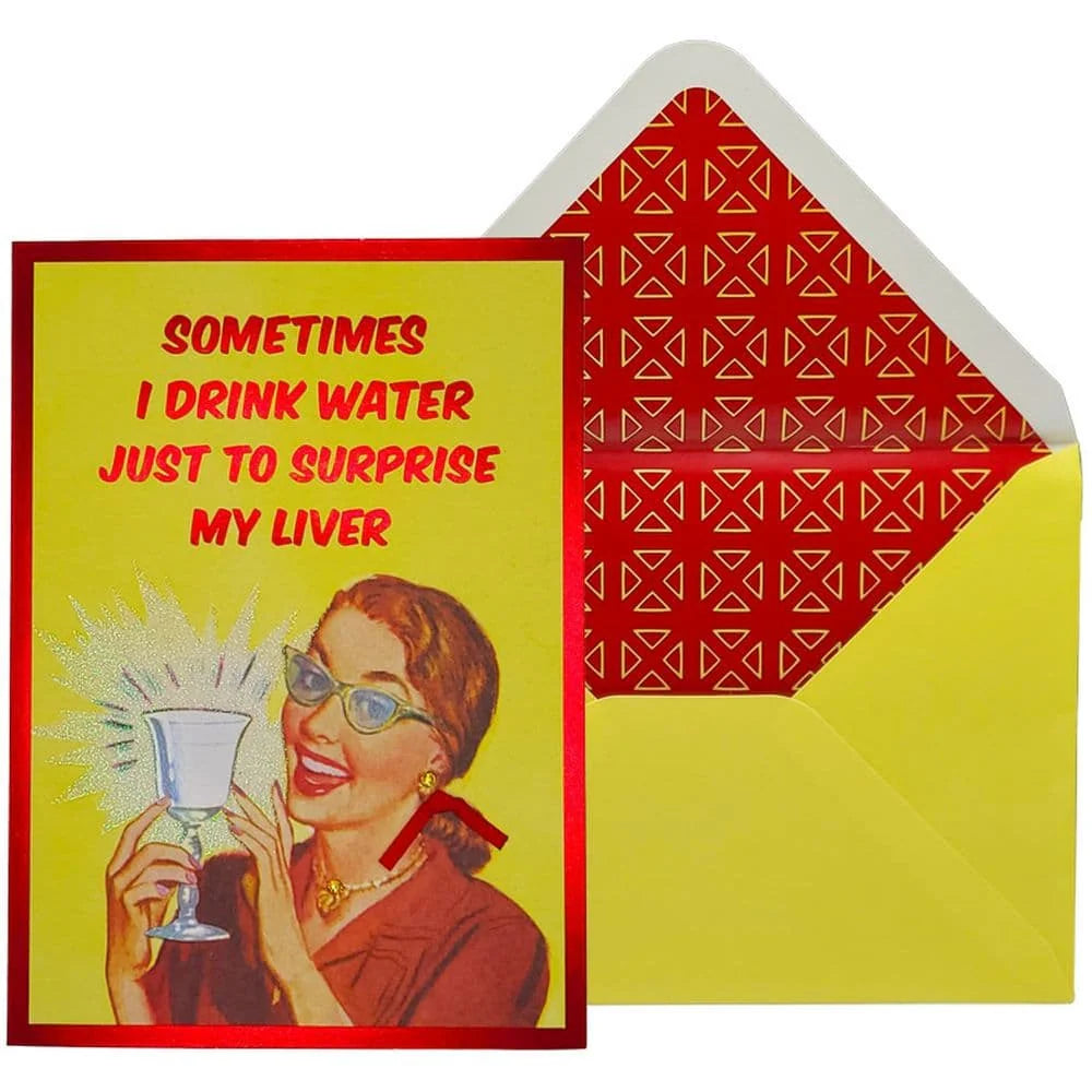 Friendship Card-Vintage Woman with Water