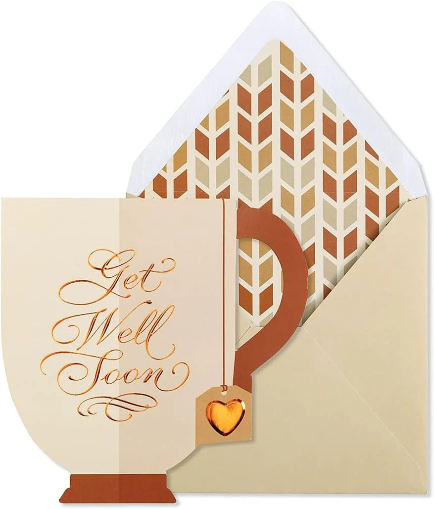 Get Well Card-Die Cut Teacup