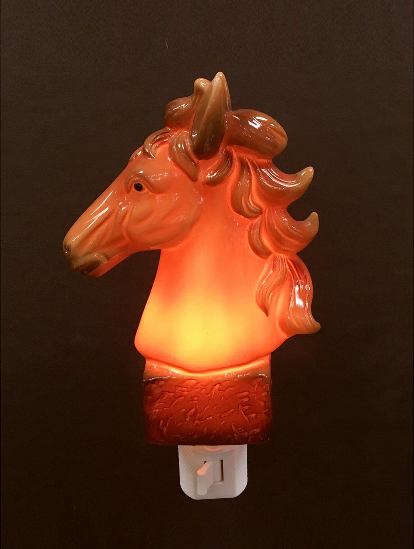 Porcelain Horse Head Night Light