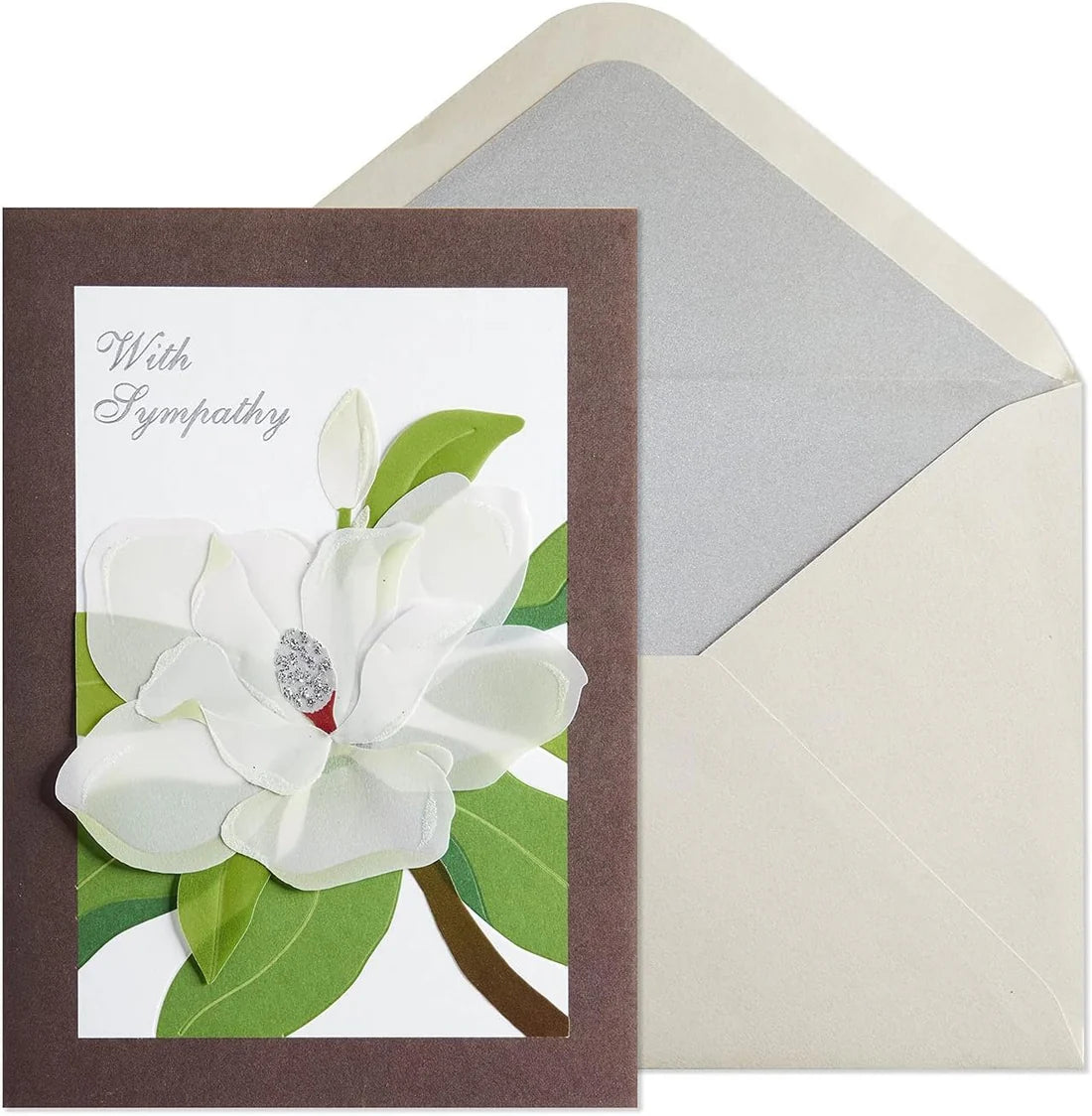 Sympathy Card-Magnolia in Vellum