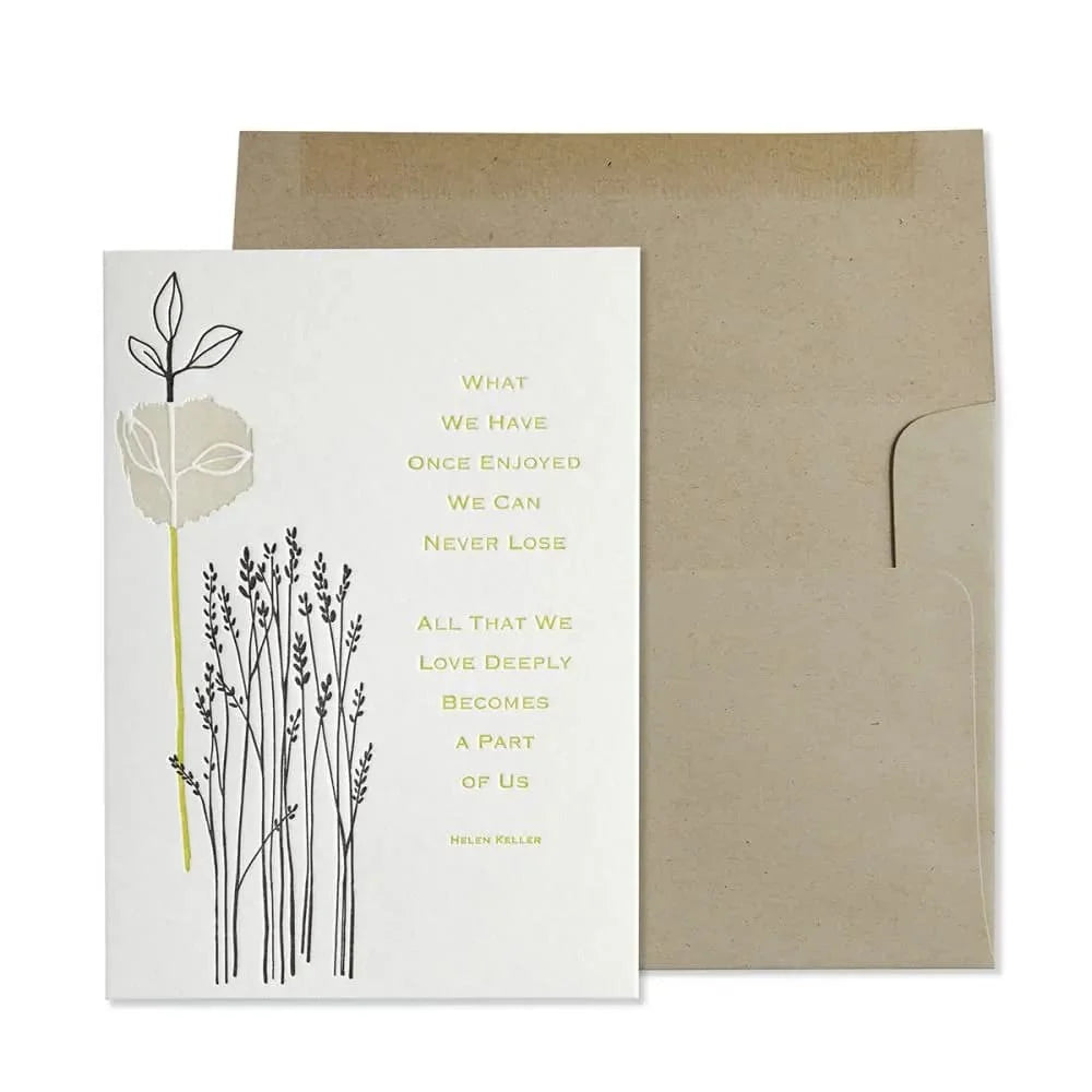 Sympathy Card-Helen Keller Quote