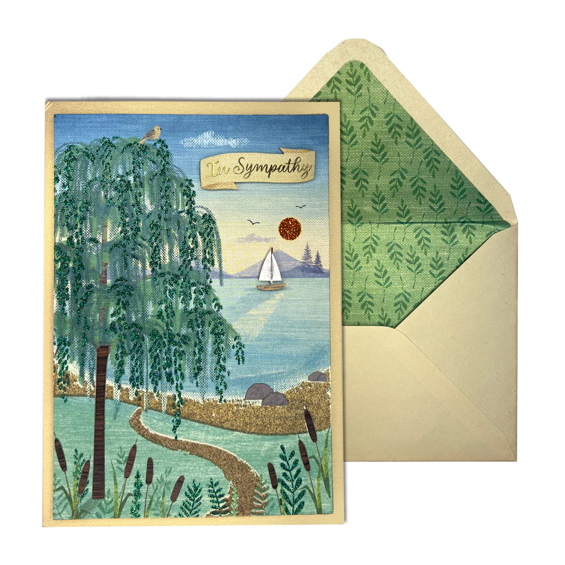 Sympathy Card-Willow Tree Near Water