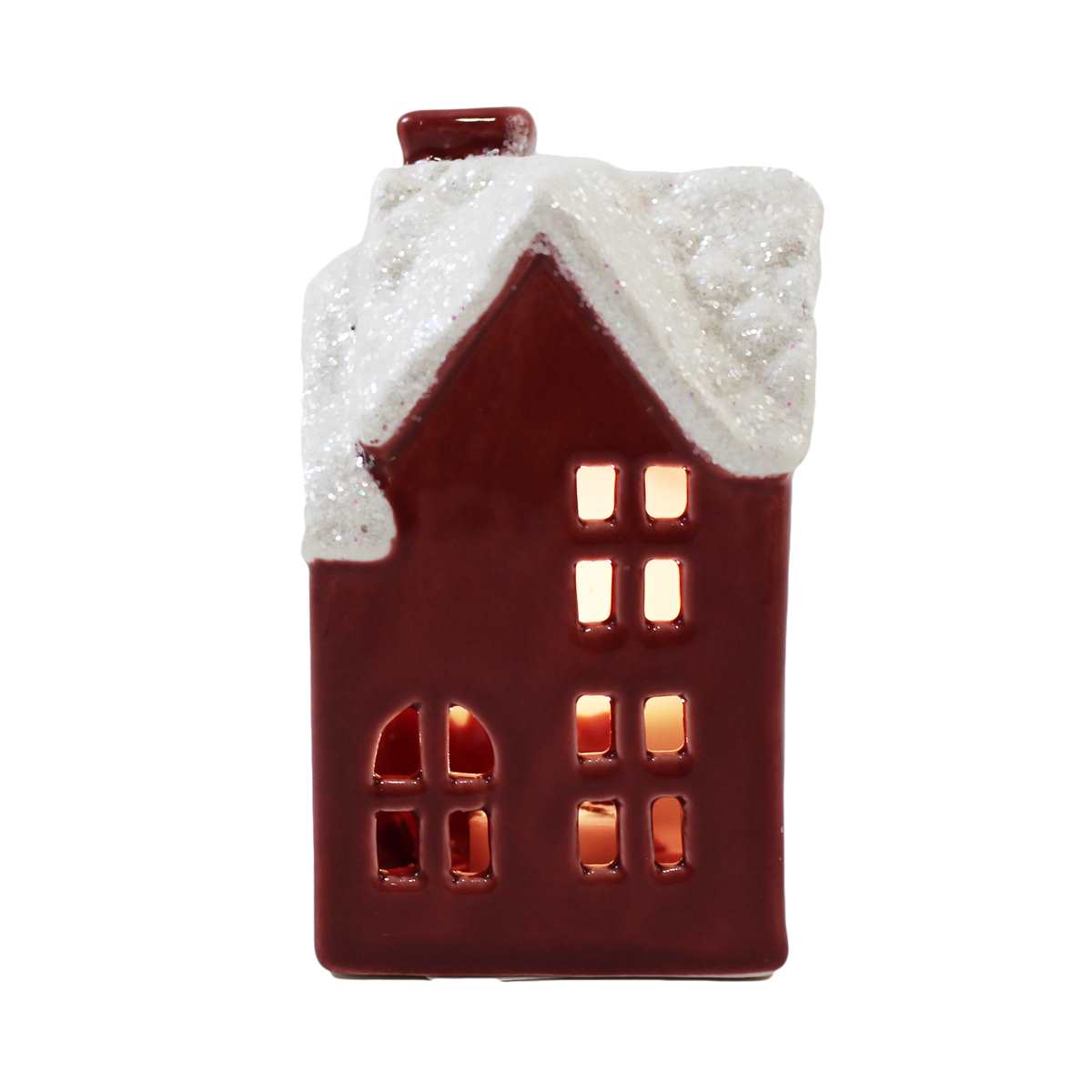 Small Lighted Red House