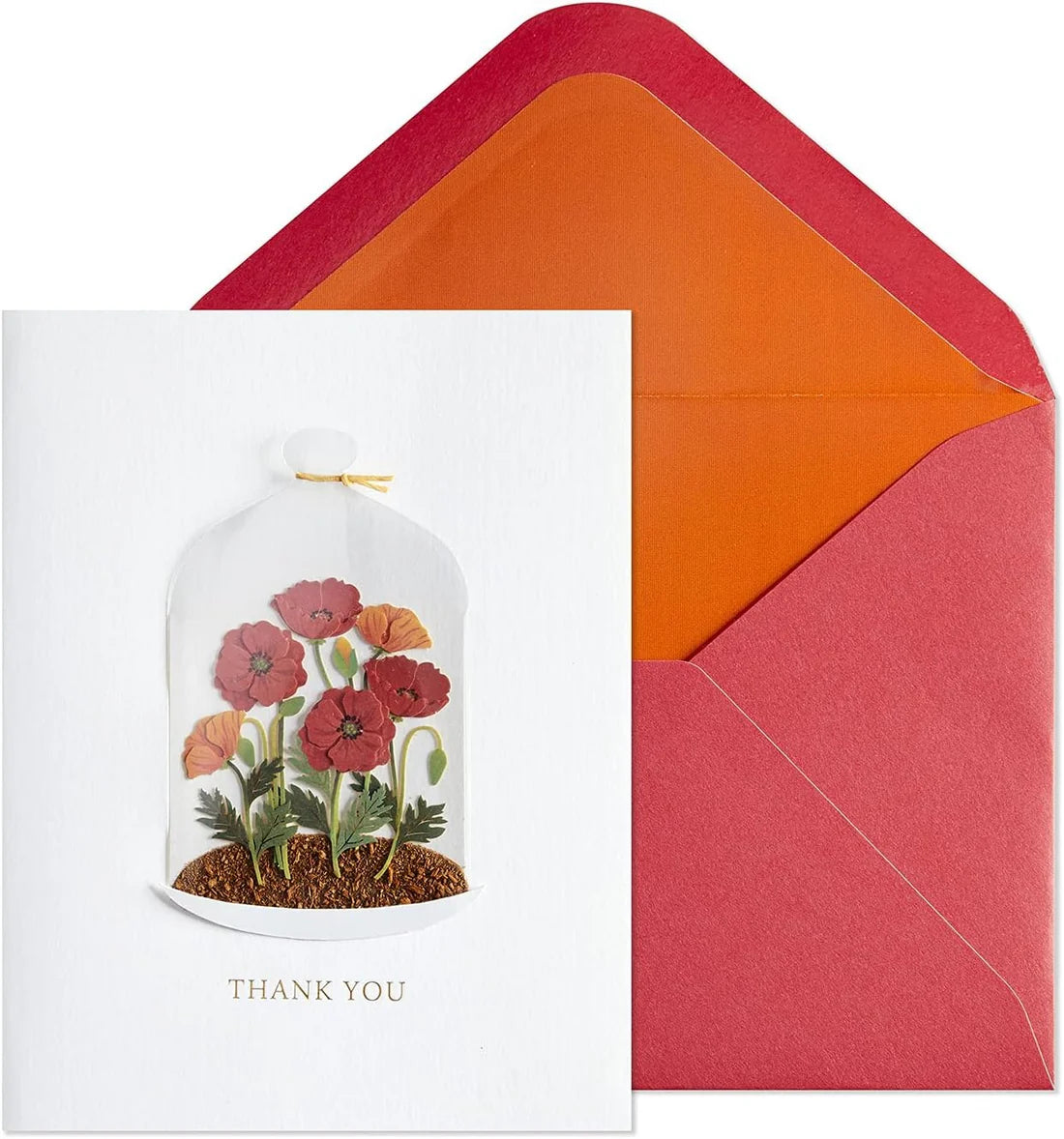 Thank You Card-Flowers in Cloche