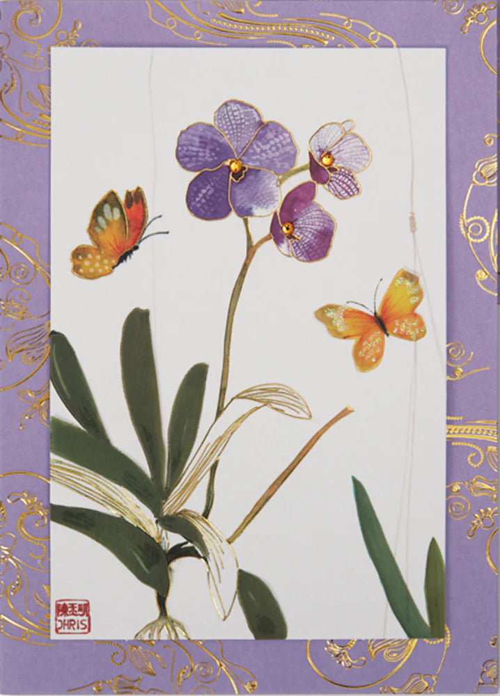 Thank You Card-Purple Orchid