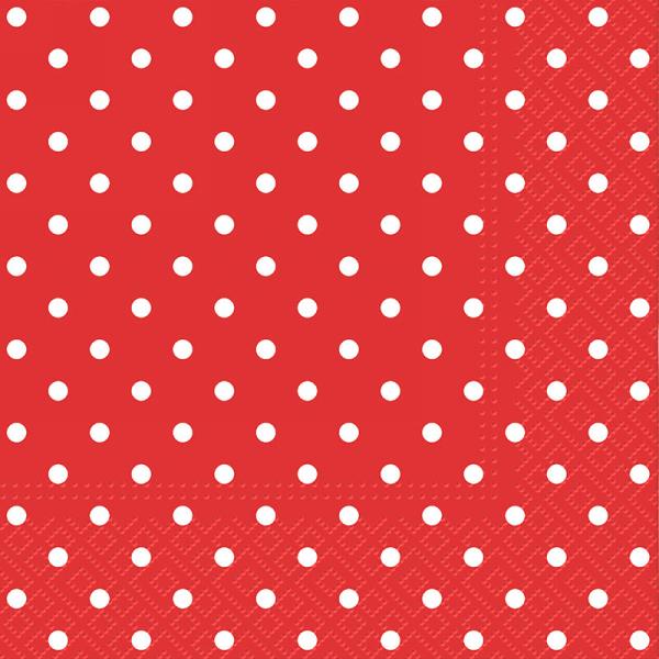 Red Polkadot Lunch Napkin