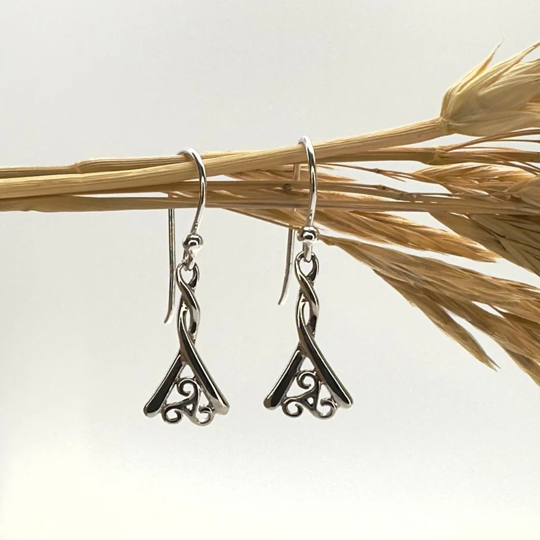Looped Triskelion Earrings