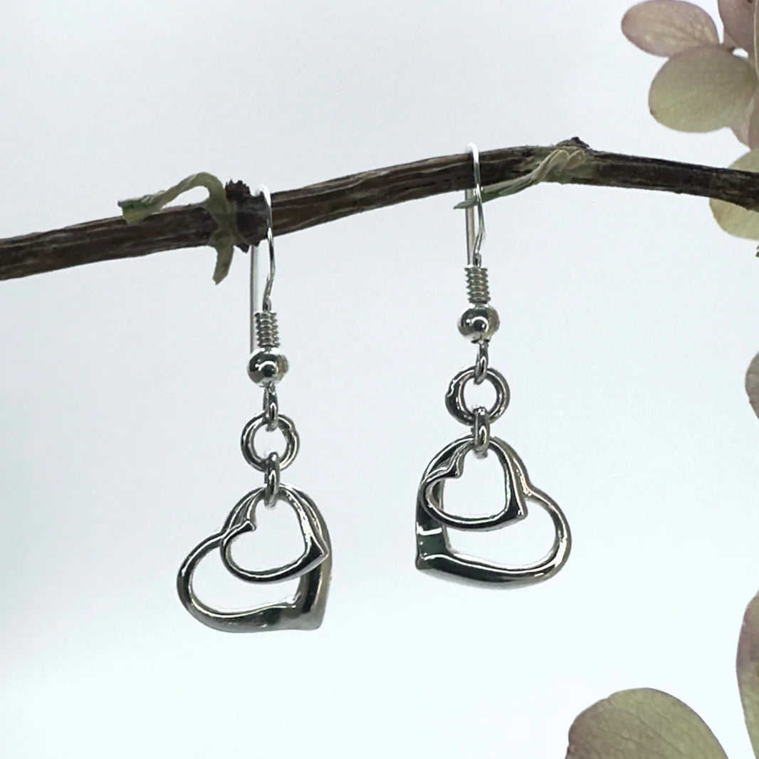 Double Heart Earrings