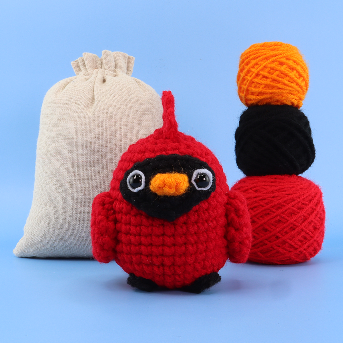 Crochet Kit: Redd The Cardinal