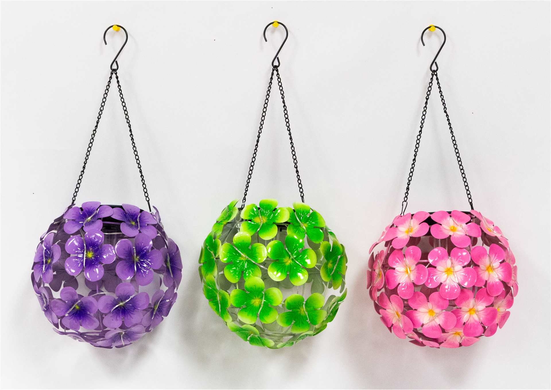 LED Solar Hanging Floral Sphere
