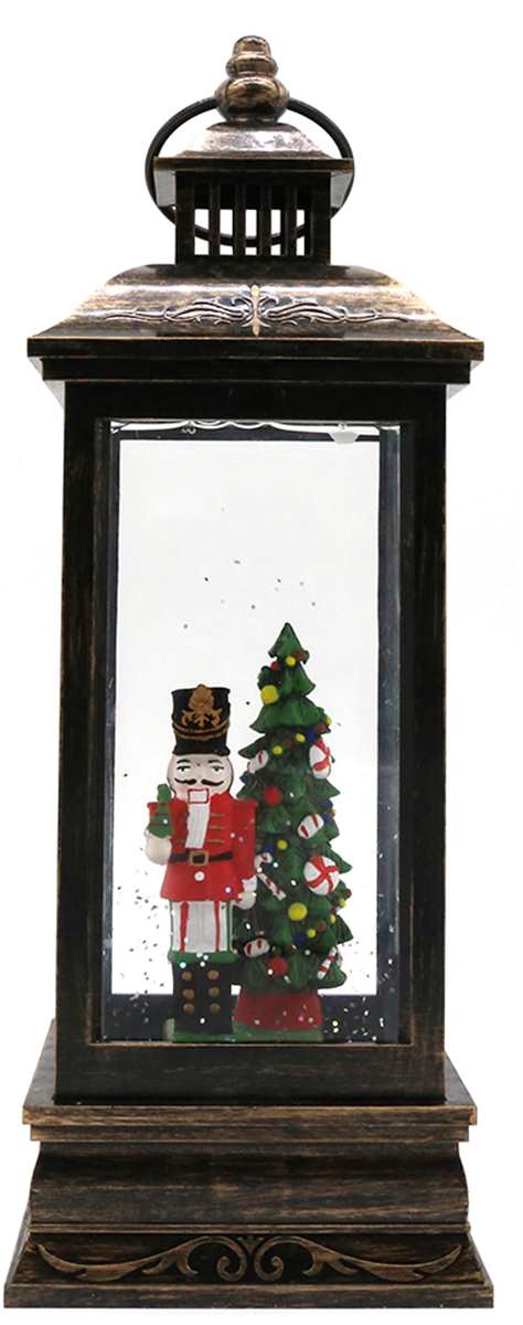 Snow Globe Lantern with Nutcracker