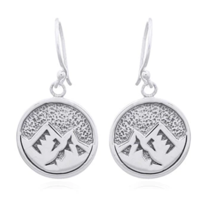 The Mountains are Calling Solid Earrings