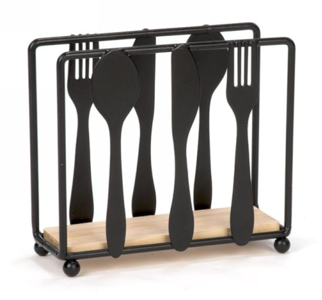 Metal Utensil Napkin Holder