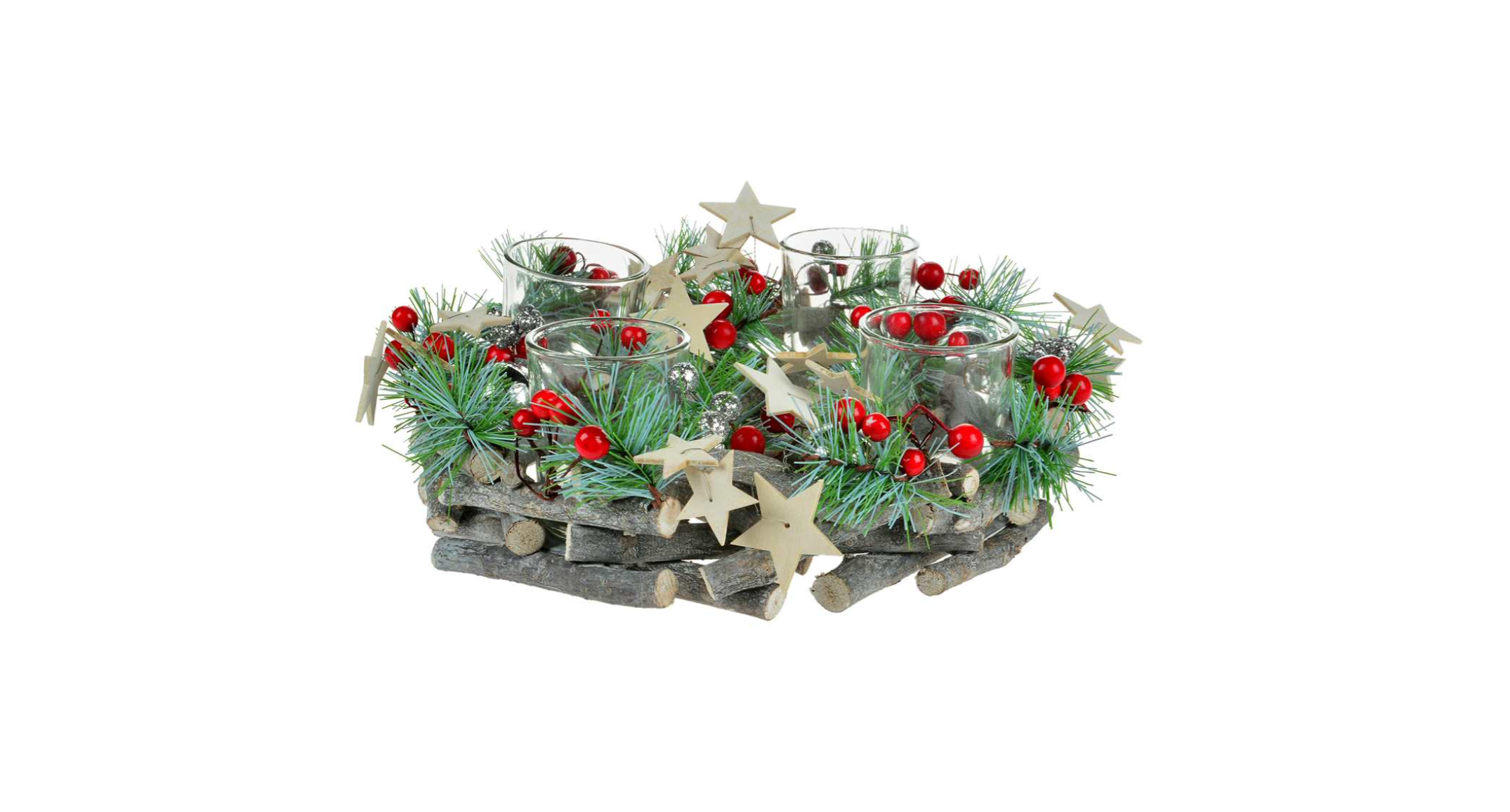 Stars & Berries Candle Holder-FINAL SALE