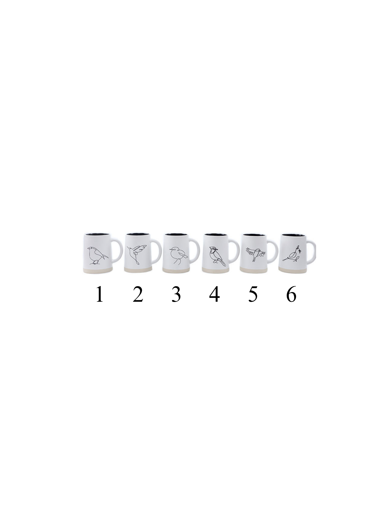 Assorted Bird Sketch 20 oz Mugs