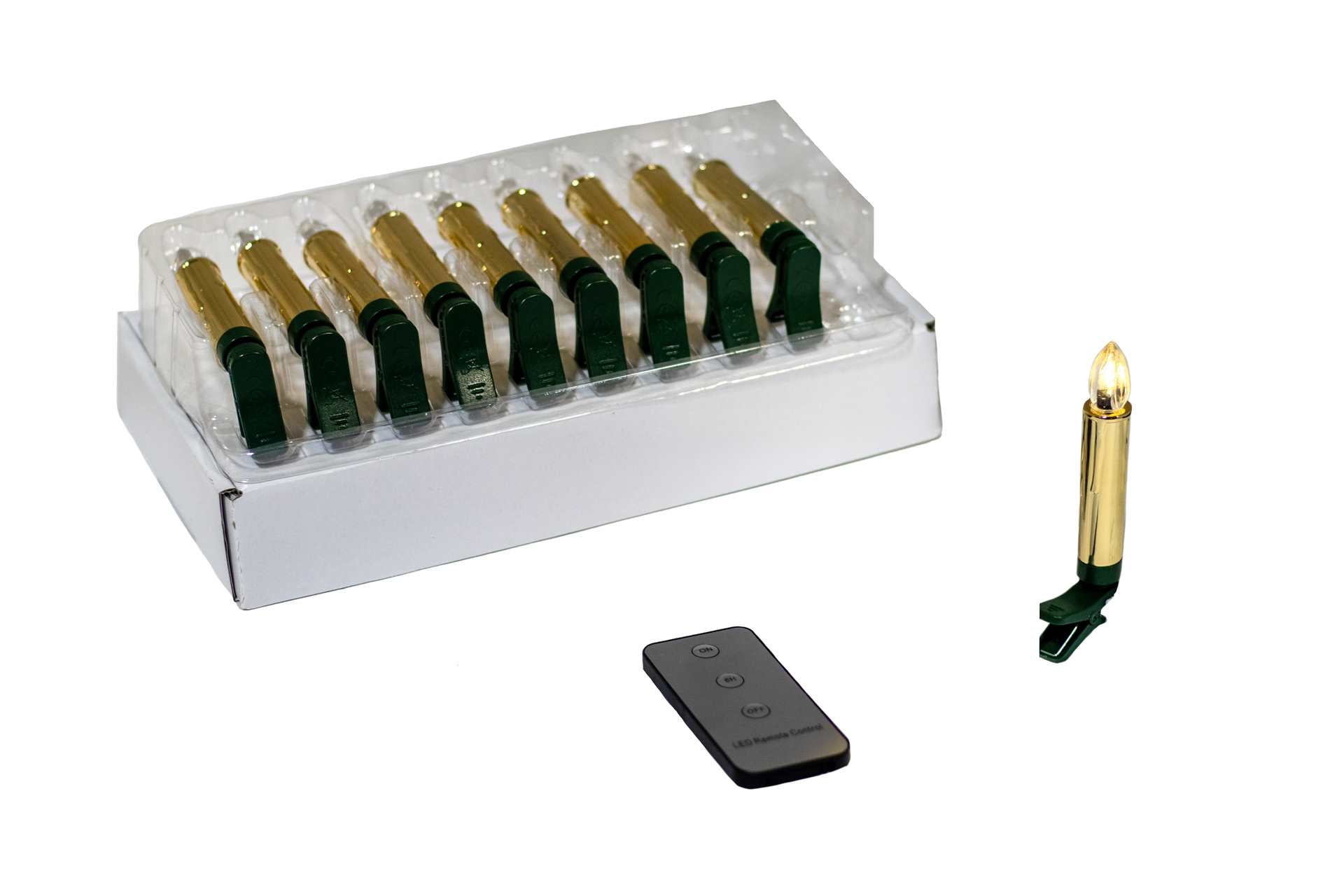 Taper Gold Candle Clips