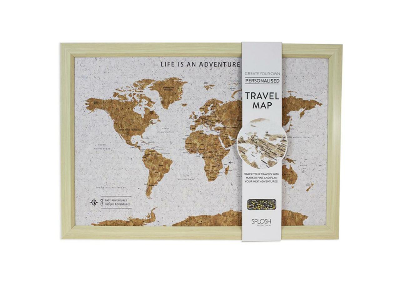 Frame Cork World Travel Map