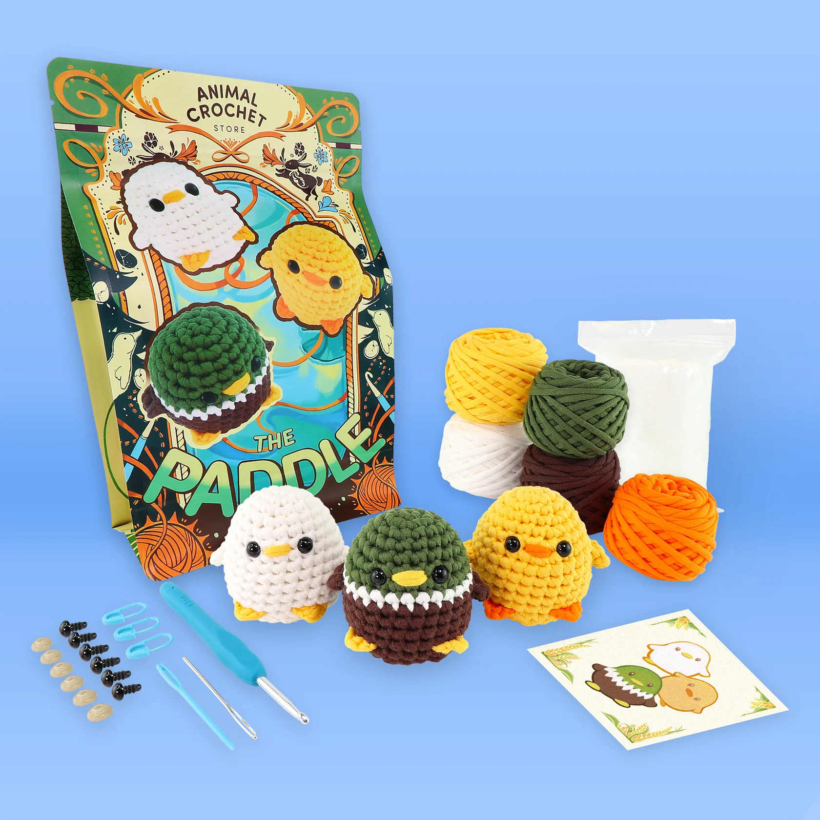 The Paddle Trio Crochet Kit