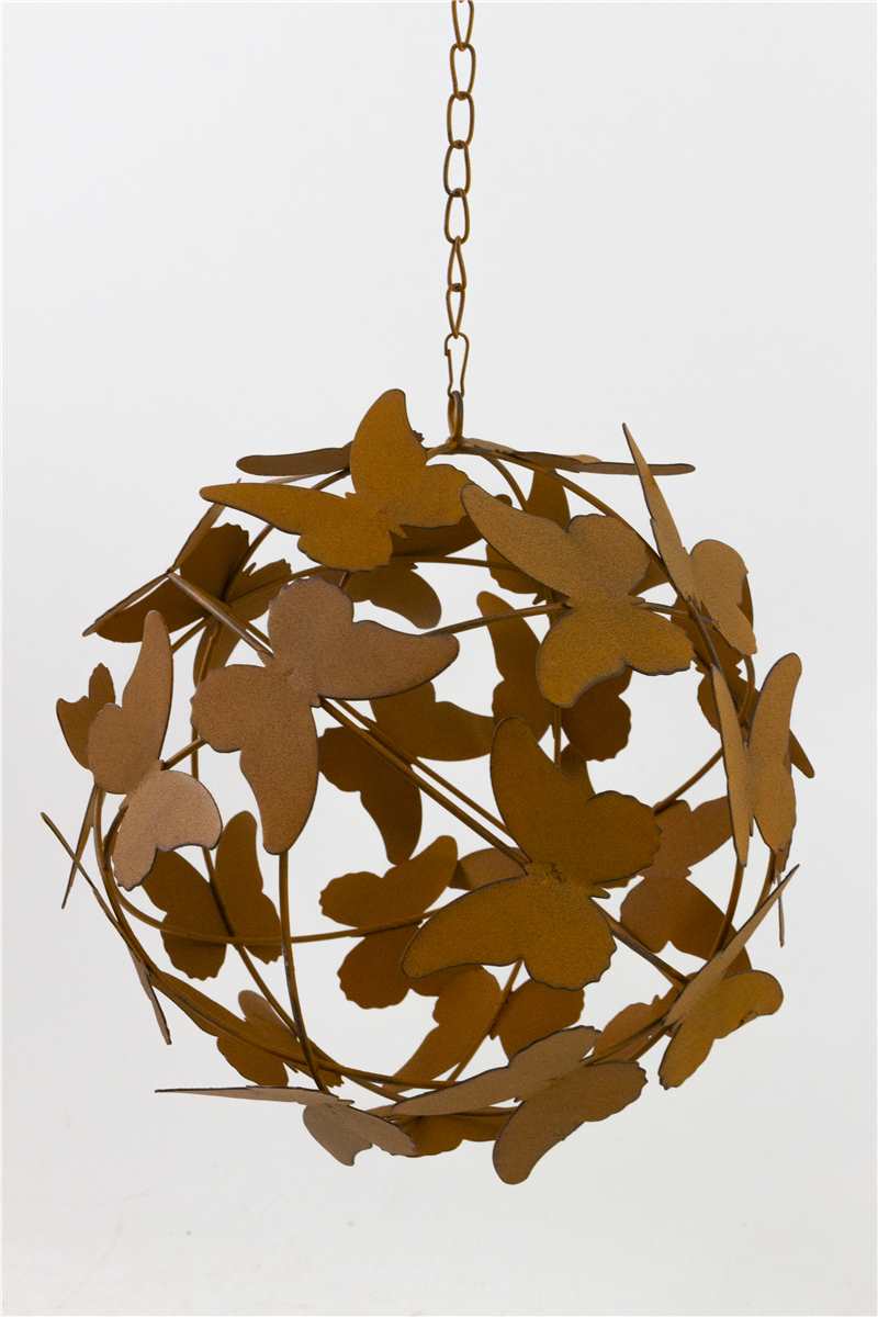 Bronze Tone Butterfly Sphere