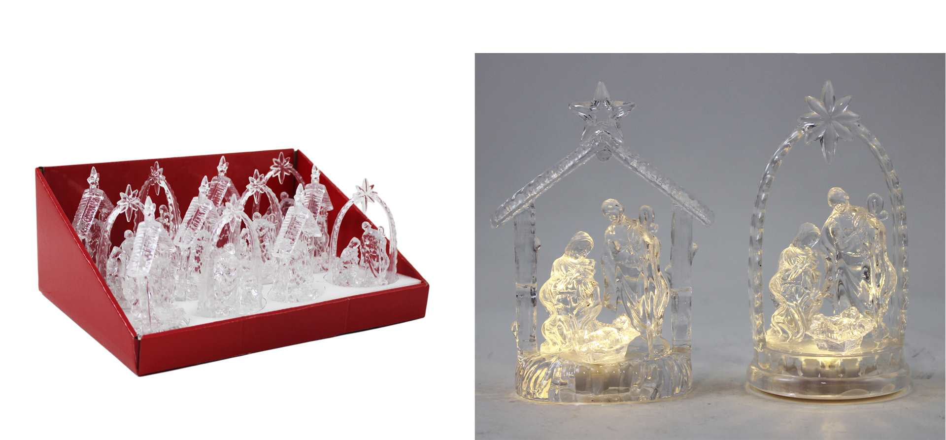 Mini Nativity Decor with LED Lights