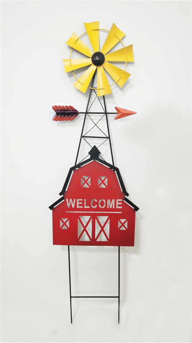 Metal Farmhouse Wind Spinner