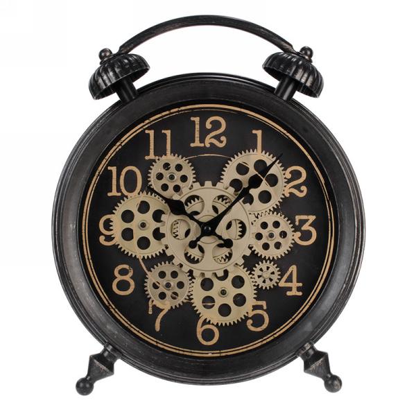 Antique Wall Clock with Gold Gears