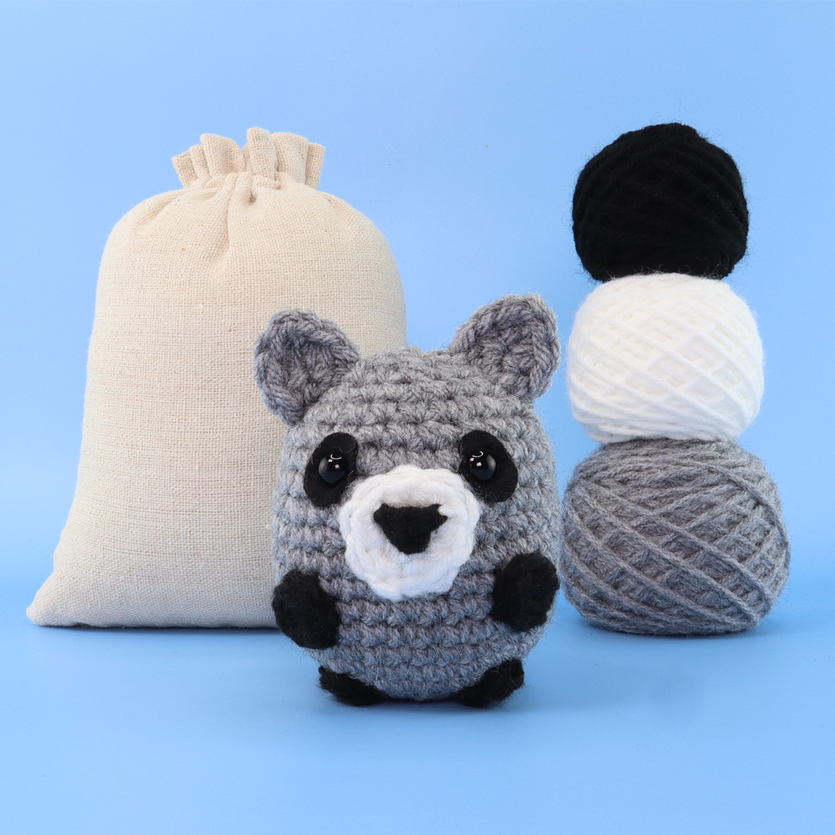 Crochet Kit: Zorro the Racoon
