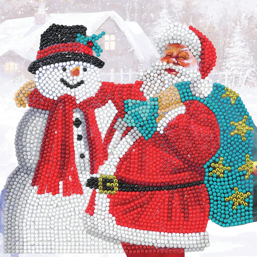 Crystal Card Kit: Santa And Snowman