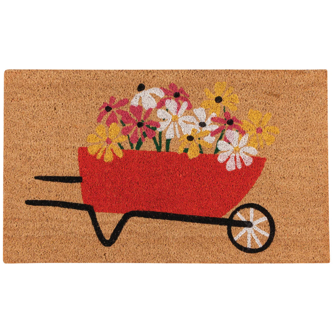 Red Wheelbarrow Coir Door Mat