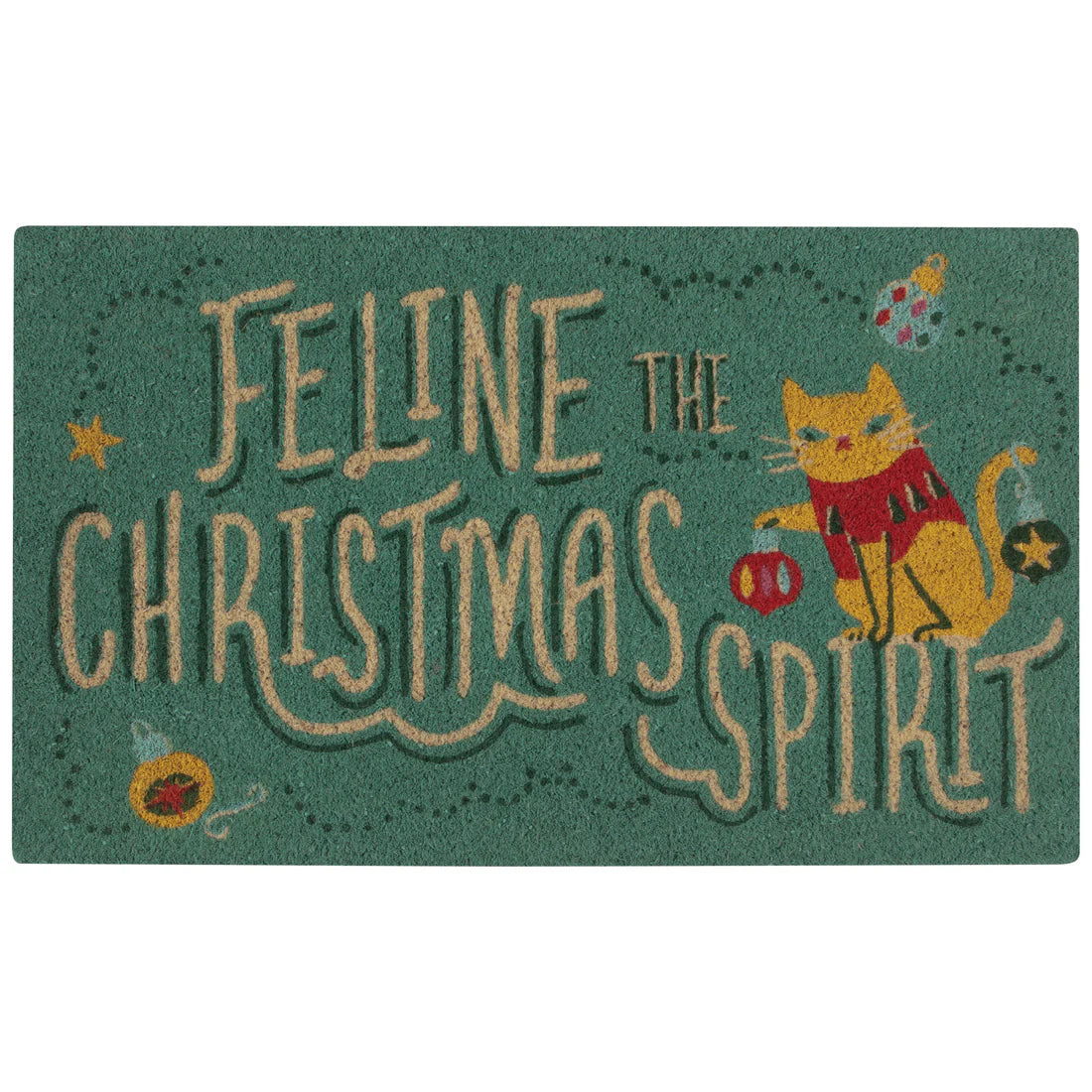 Feline The Christmas Spirit Coir Door Mat