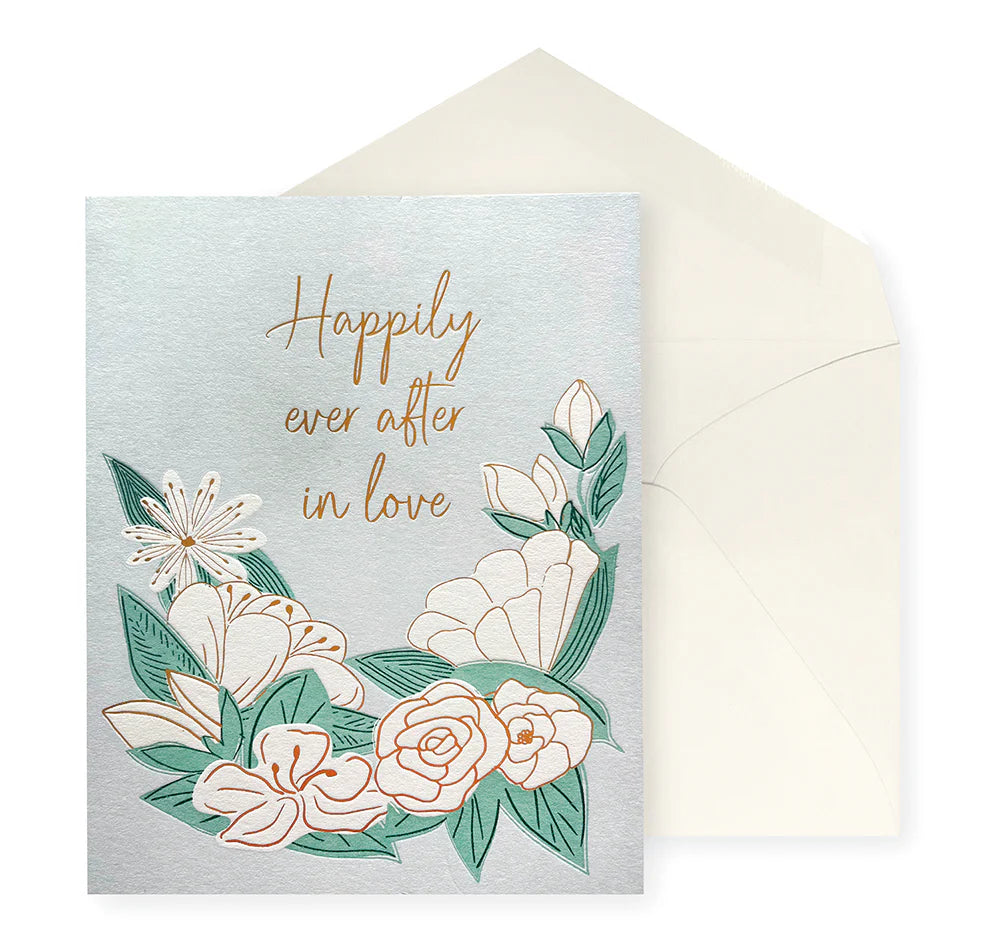 Wedding Card-White Flowers