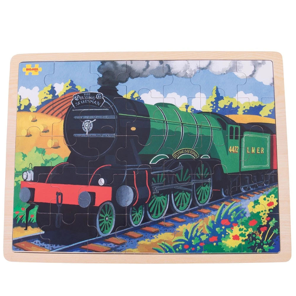 BigJigs 24 Piece Wooden Train Puzzle