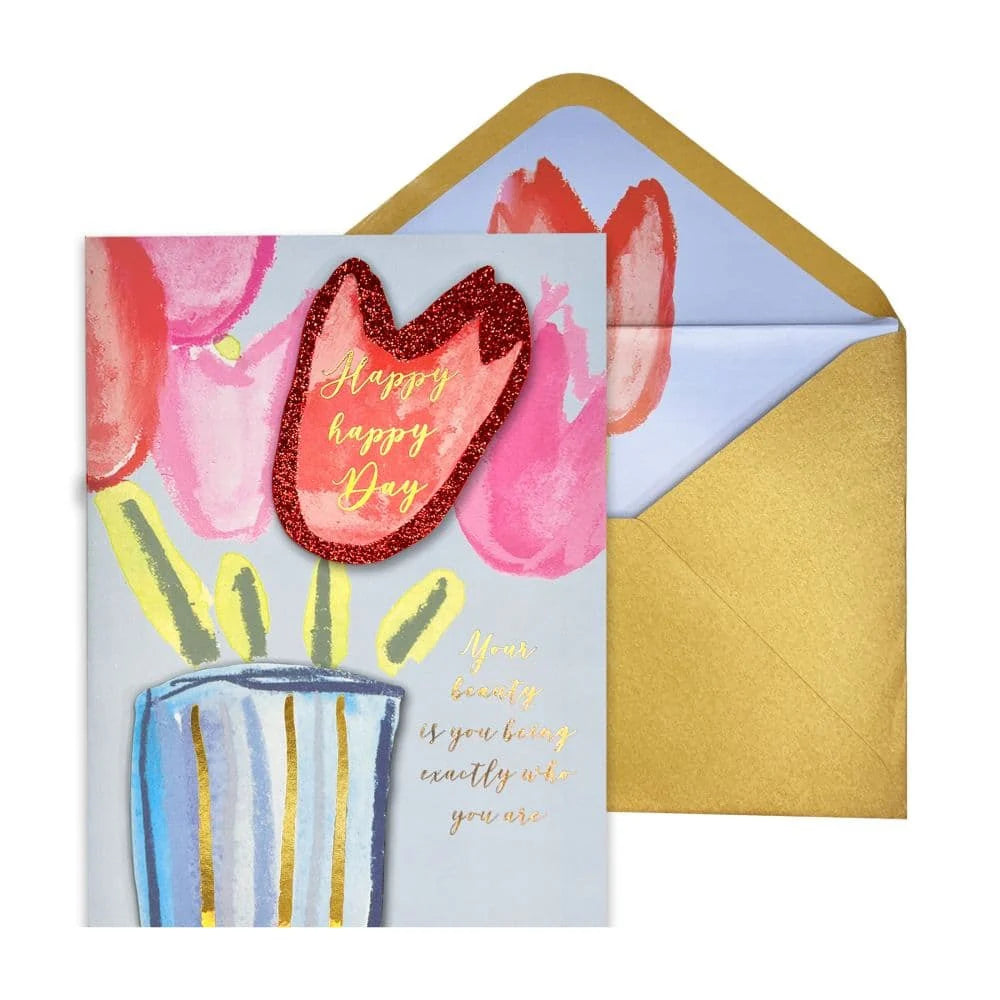 Birthday Card-Tulip and Lettering