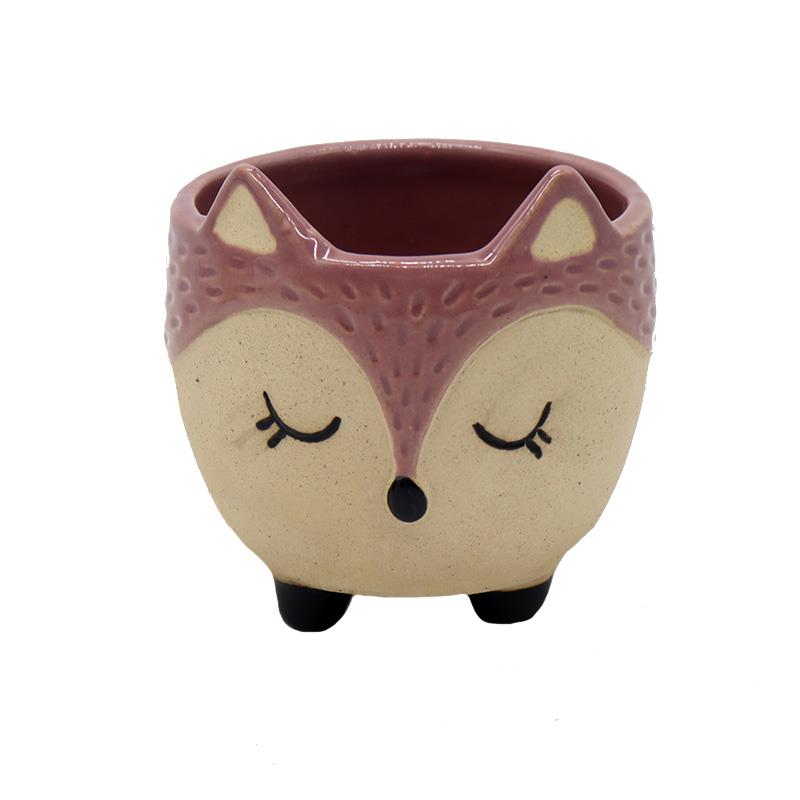Mini Fox Head Planter
