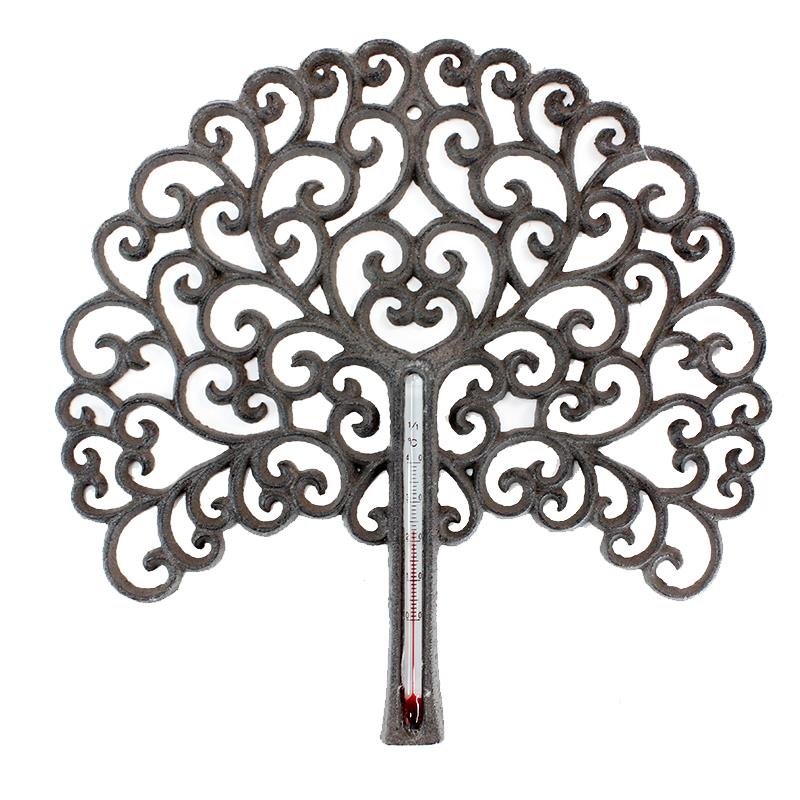 Cast Iron Tree Thermometer