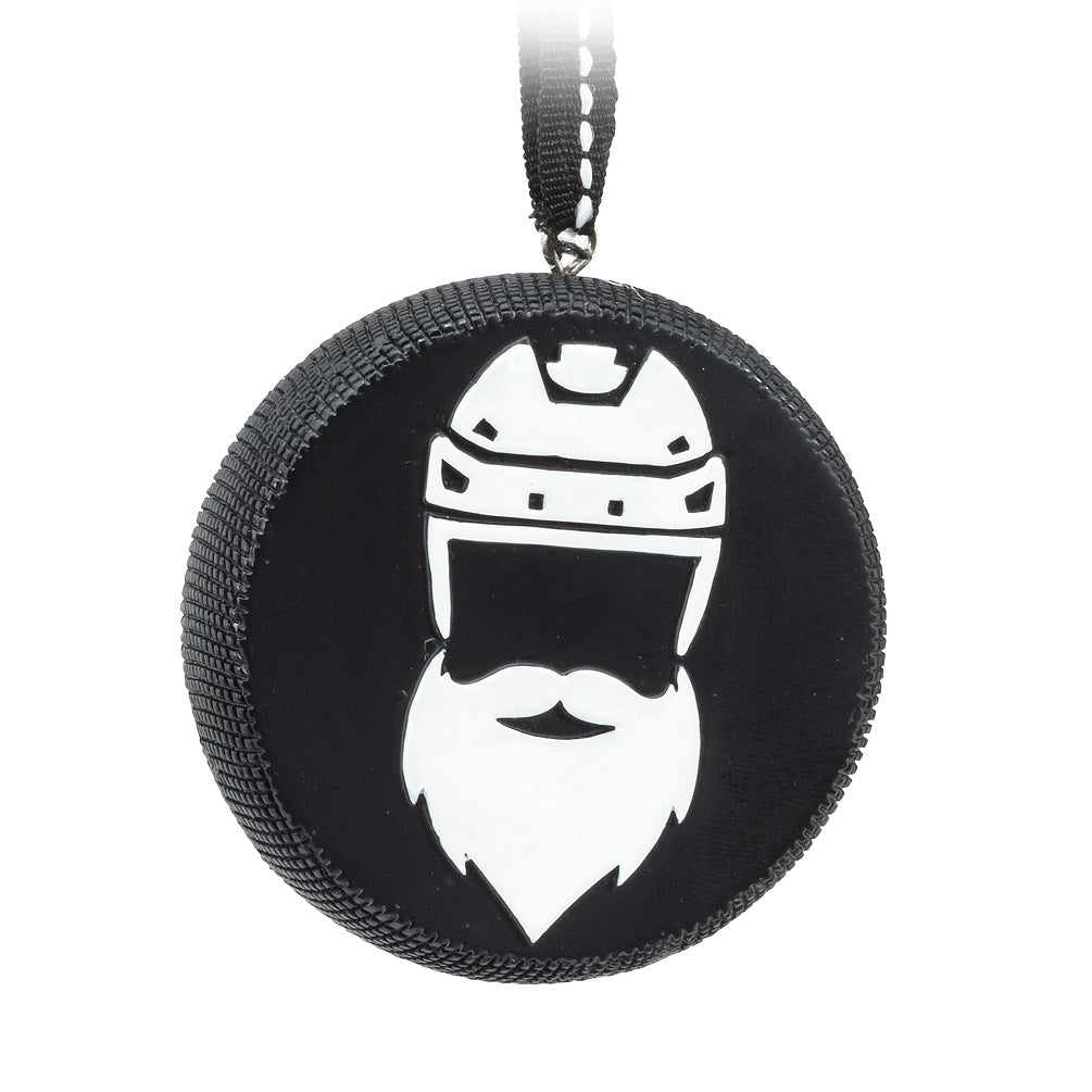 Santa Hockey Puck Ornament