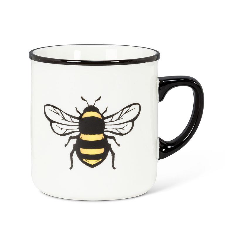 Yellow Bee Rimmed Mug